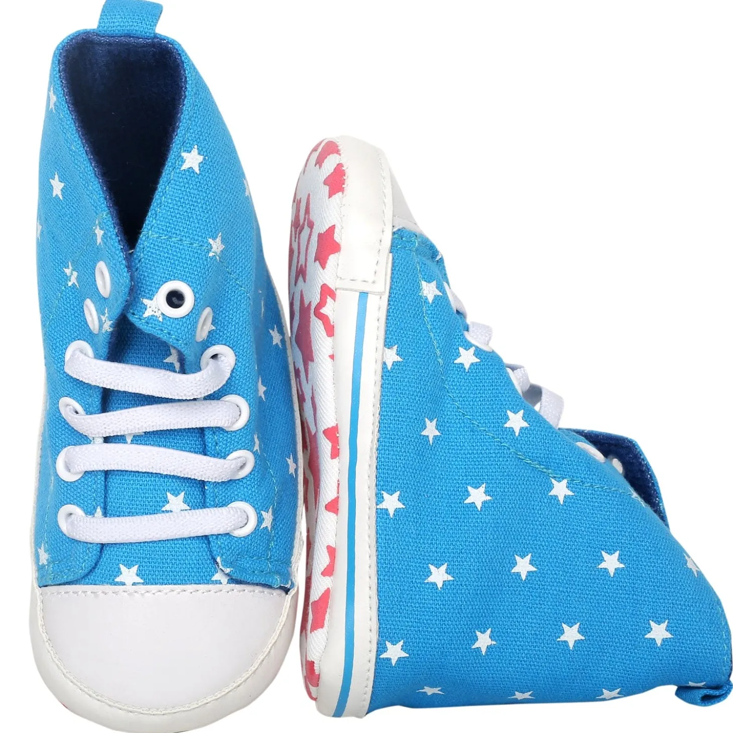 Baby Moo Starry Blue High Top Booties