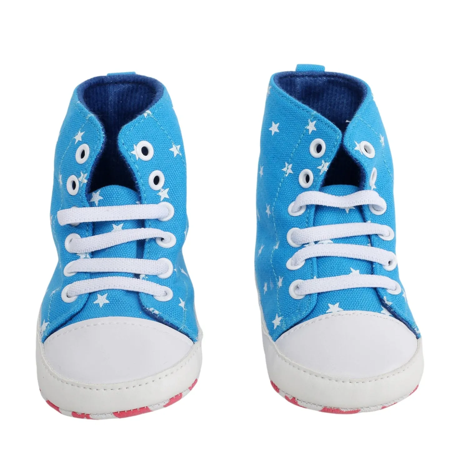 Baby Moo Starry Blue High Top Booties