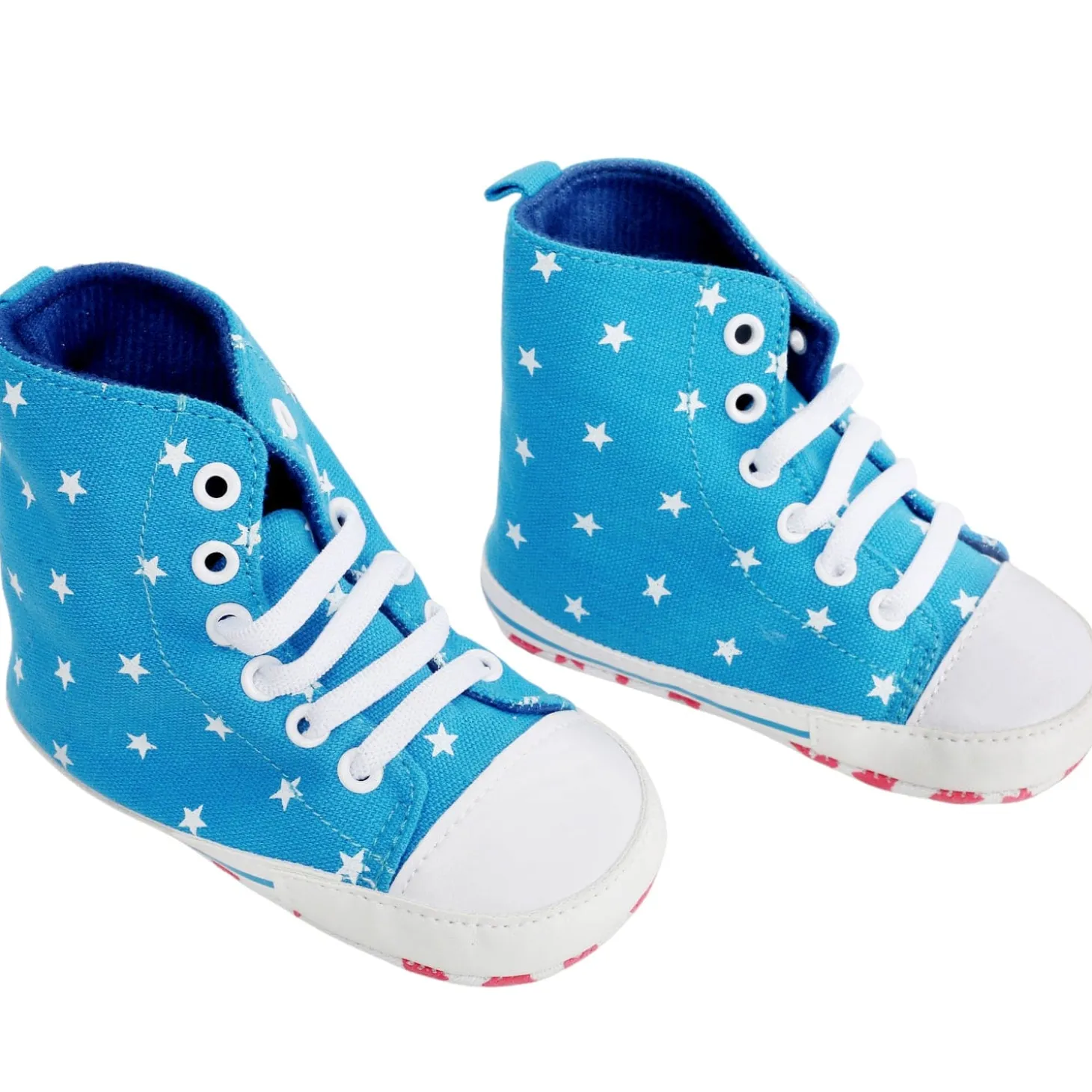 Baby Moo Starry Blue High Top Booties