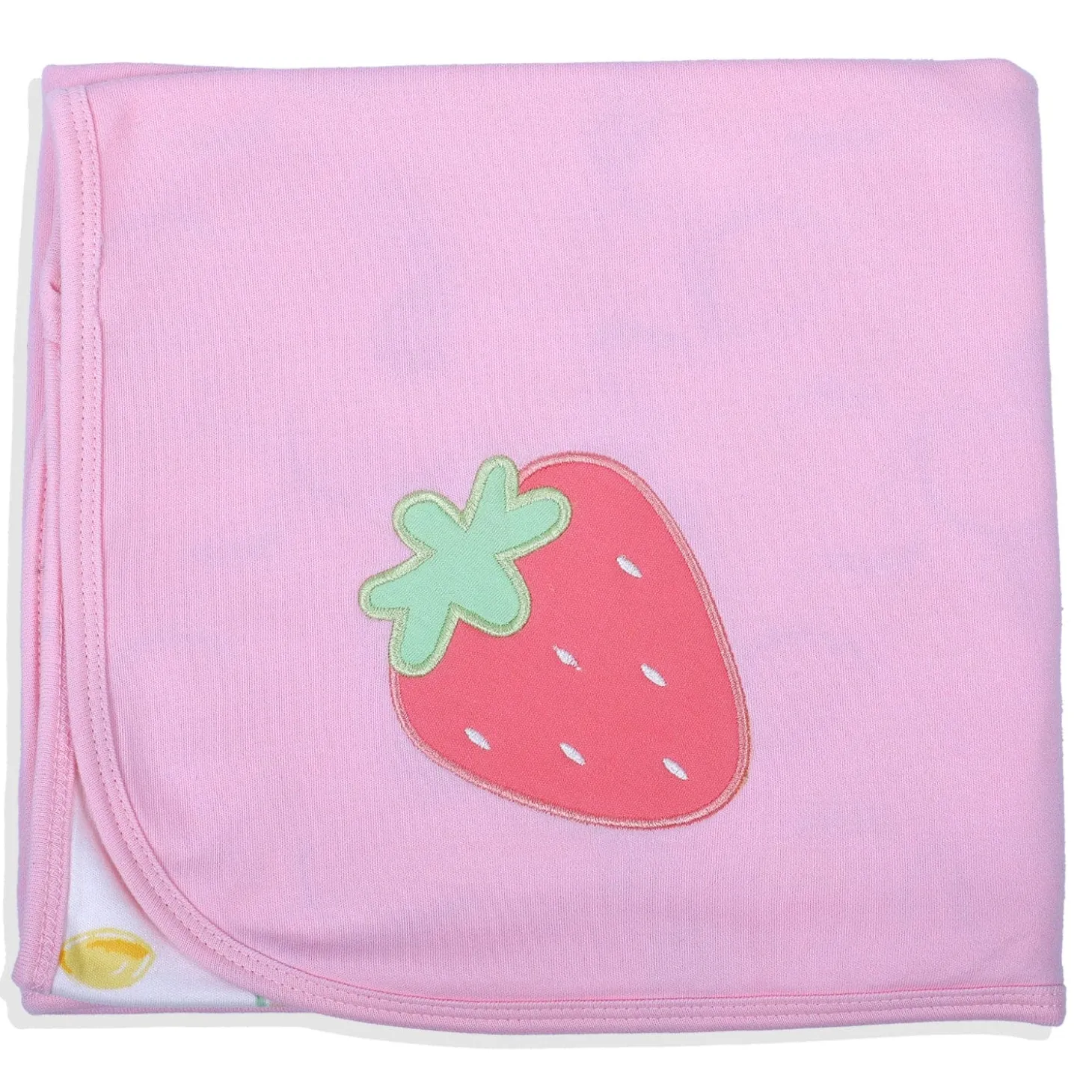 Baby Moo Strawberry Watermelon Soft Reversible Wrapper - Pink