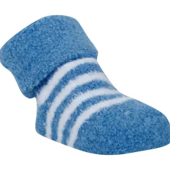 Baby Moo Striped Soft Socks Booties Pack of 2 - Blue