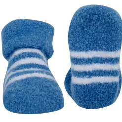 Baby Moo Striped Soft Socks Booties Pack of 2 - Blue