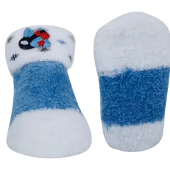 Baby Moo Striped Soft Socks Booties Pack of 2 - Blue