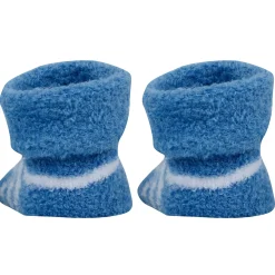 Baby Moo Striped Soft Socks Booties Pack of 2 - Blue