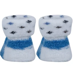 Baby Moo Striped Soft Socks Booties Pack of 2 - Blue