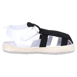 Baby Moo Stylish And Breathable Velcro Straps Anti-Skid Sandals - Black, White