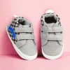 Baby Moo Stylish Casual Velcro Straps Anti-Skid Sneakers - Grey