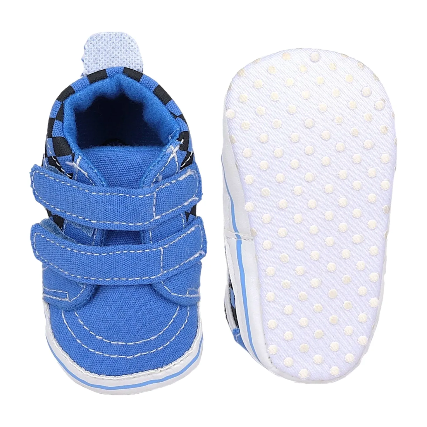 Baby Moo Stylish Casual Velcro Straps Anti-Skid Sneakers - Blue