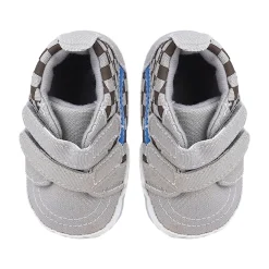 Baby Moo Stylish Casual Velcro Straps Anti-Skid Sneakers - Grey