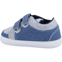 Baby Moo Stylish Colour Blocked Velcro Straps Anti-Skid Sneakers - Grey, Blue