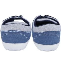 Baby Moo Stylish Colour Blocked Velcro Straps Anti-Skid Sneakers - Grey, Blue