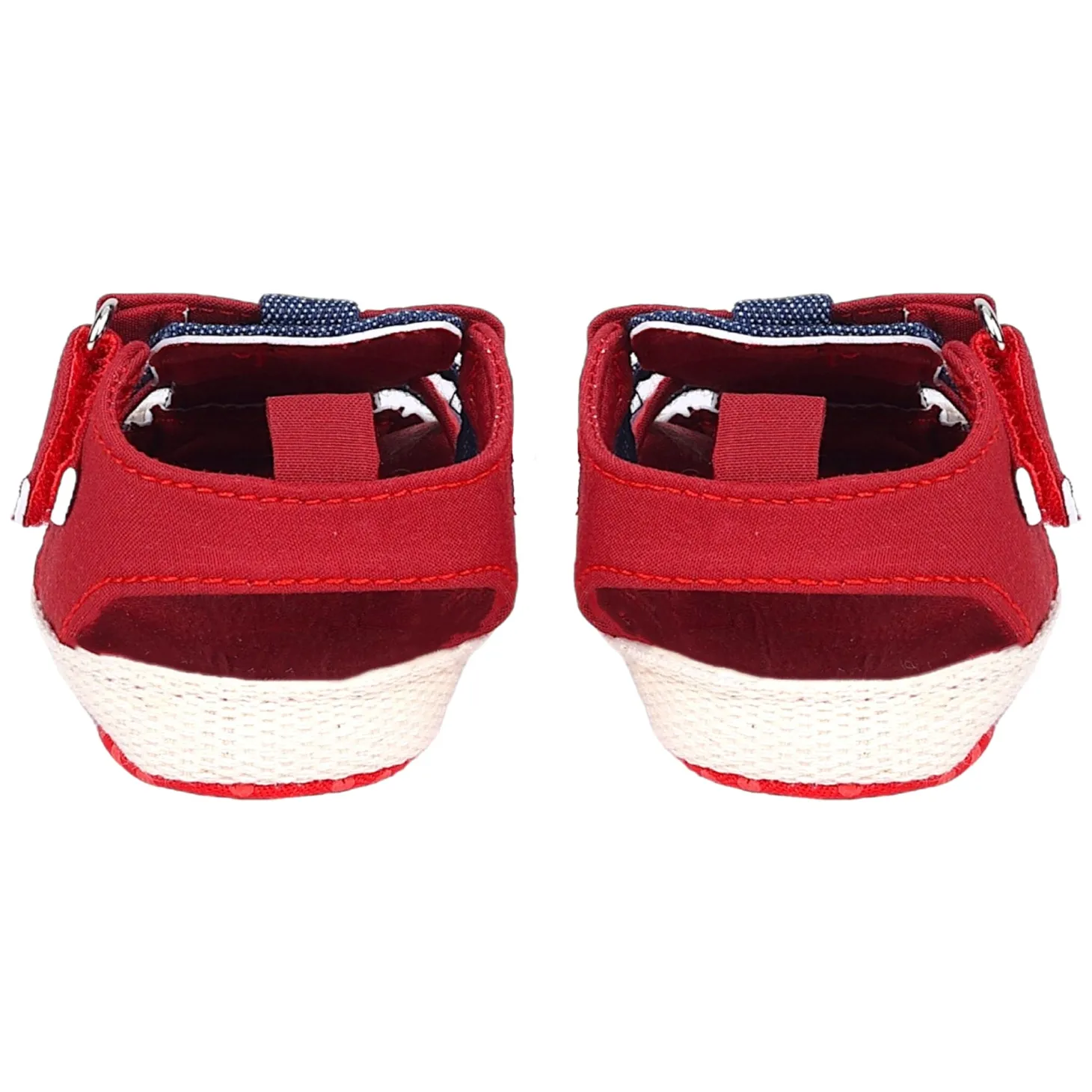 Baby Moo Stylish Denim Breathable Velcro Straps Anti-Skid Sandals - Blue