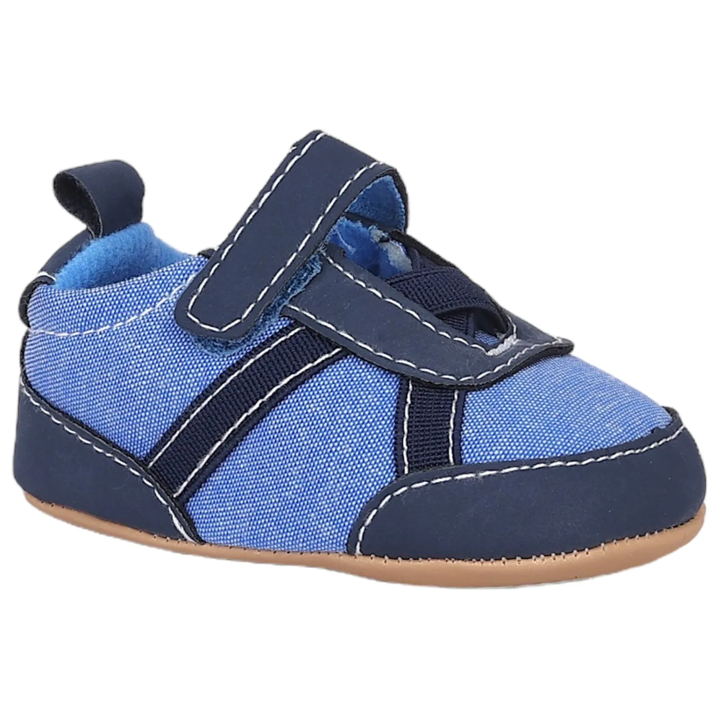 Baby Moo Stylish Velcro Straps Anti-Skid Sneakers - Blue