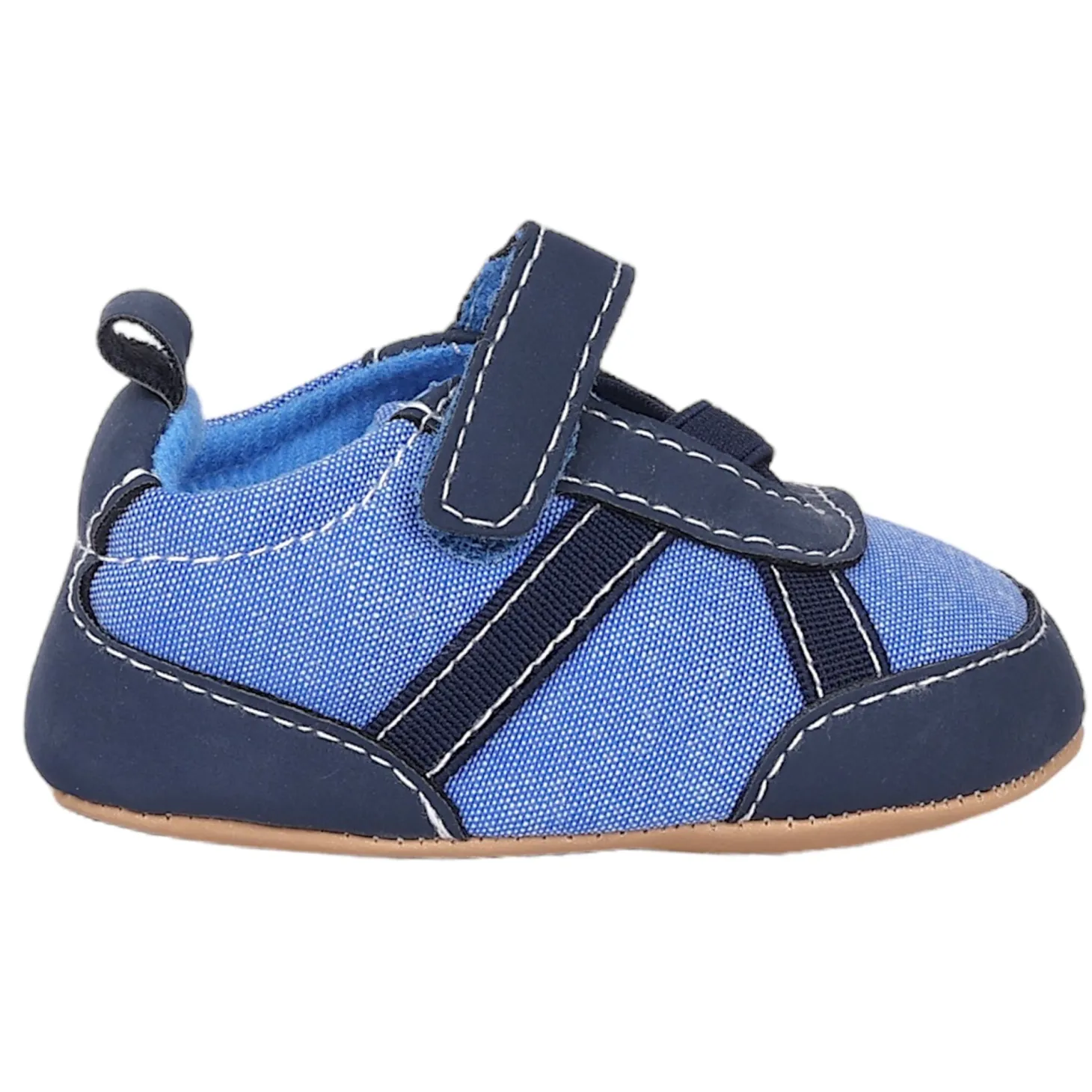 Baby Moo Stylish Velcro Straps Anti-Skid Sneakers - Blue