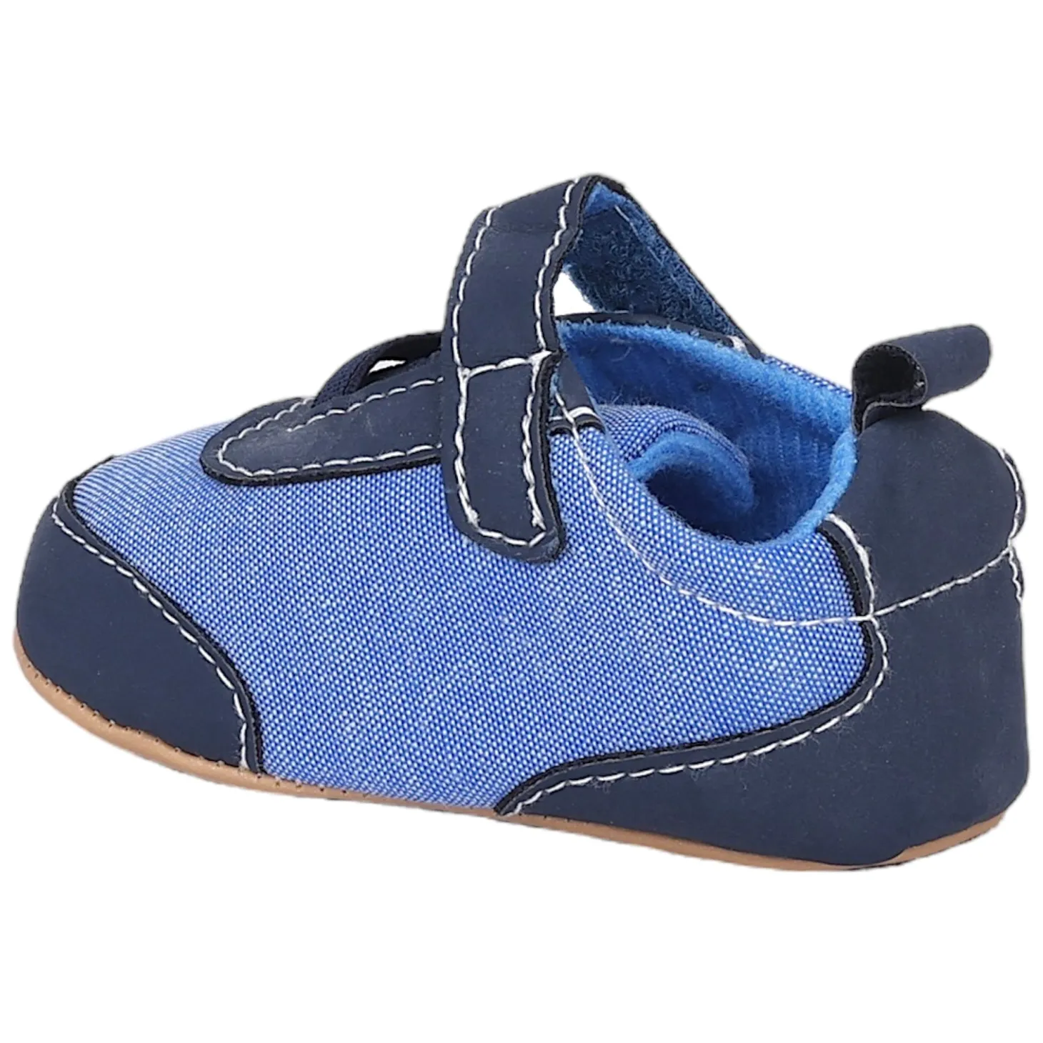 Baby Moo Stylish Velcro Straps Anti-Skid Sneakers - Blue