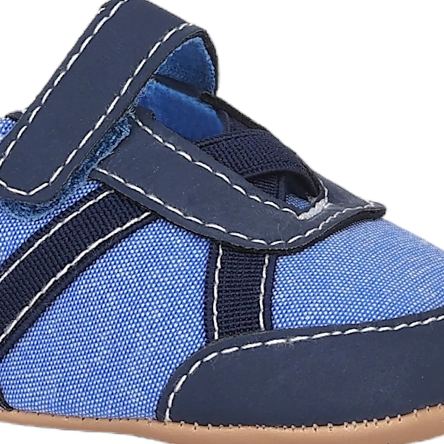 Baby Moo Stylish Velcro Straps Anti-Skid Sneakers - Blue
