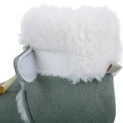 Baby Moo Submarine Velcro Warm Furry Booties - Green