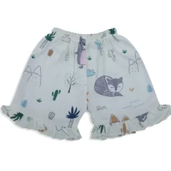 Baby Moo Sunny Desert Muslin Frilly Top And Shorts Co-ord Set - Cream