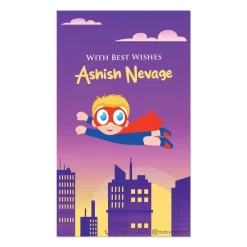 Baby Moo Super Hero 40 Gift Card Pack Personalised Wish Tags - Purple