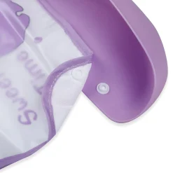 Baby Moo Sweet Time Premium Waterproof Crumb Catcher Bibs - Purple