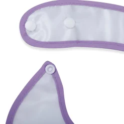Baby Moo Sweet Time Premium Waterproof Crumb Catcher Bibs - Purple