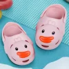 Baby Moo Swimming Duck Waterproof Anti-Skid Sling Back Clogs - Pink