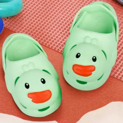Baby Moo Swimming Duck Waterproof Anti-Skid Sling Back Clogs - Green