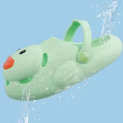 Baby Moo Swimming Duck Waterproof Anti-Skid Sling Back Clogs - Green