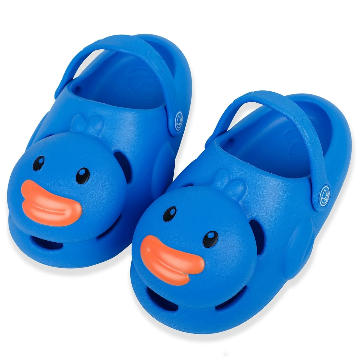Baby Moo Swimming Duck Waterproof Anti-Skid Sling Back Clogs - Blue
