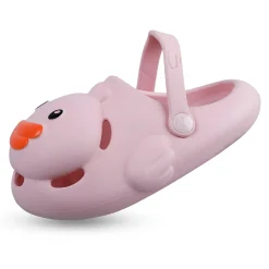 Baby Moo Swimming Duck Waterproof Anti-Skid Sling Back Clogs - Pink