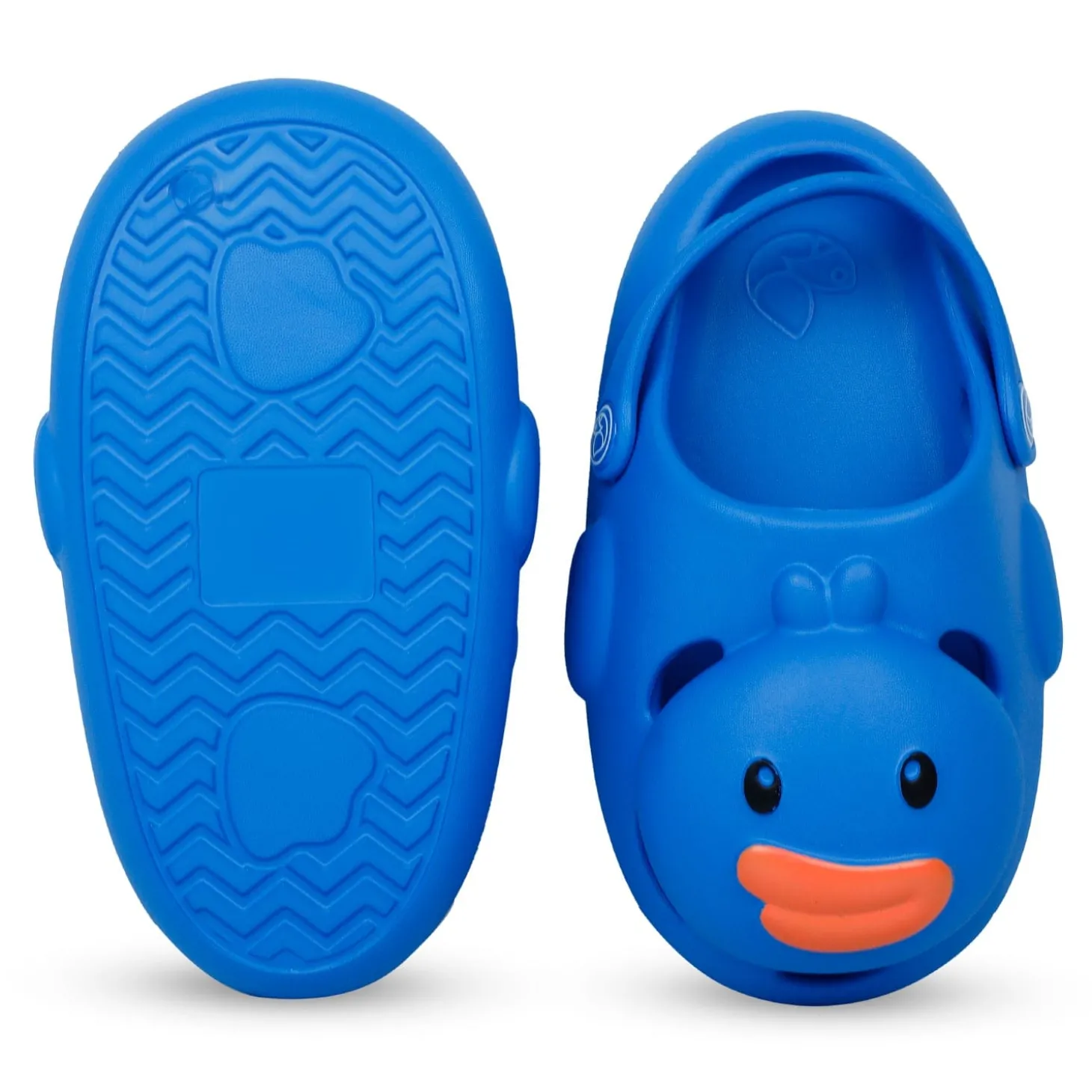 Baby Moo Swimming Duck Waterproof Anti-Skid Sling Back Clogs - Blue