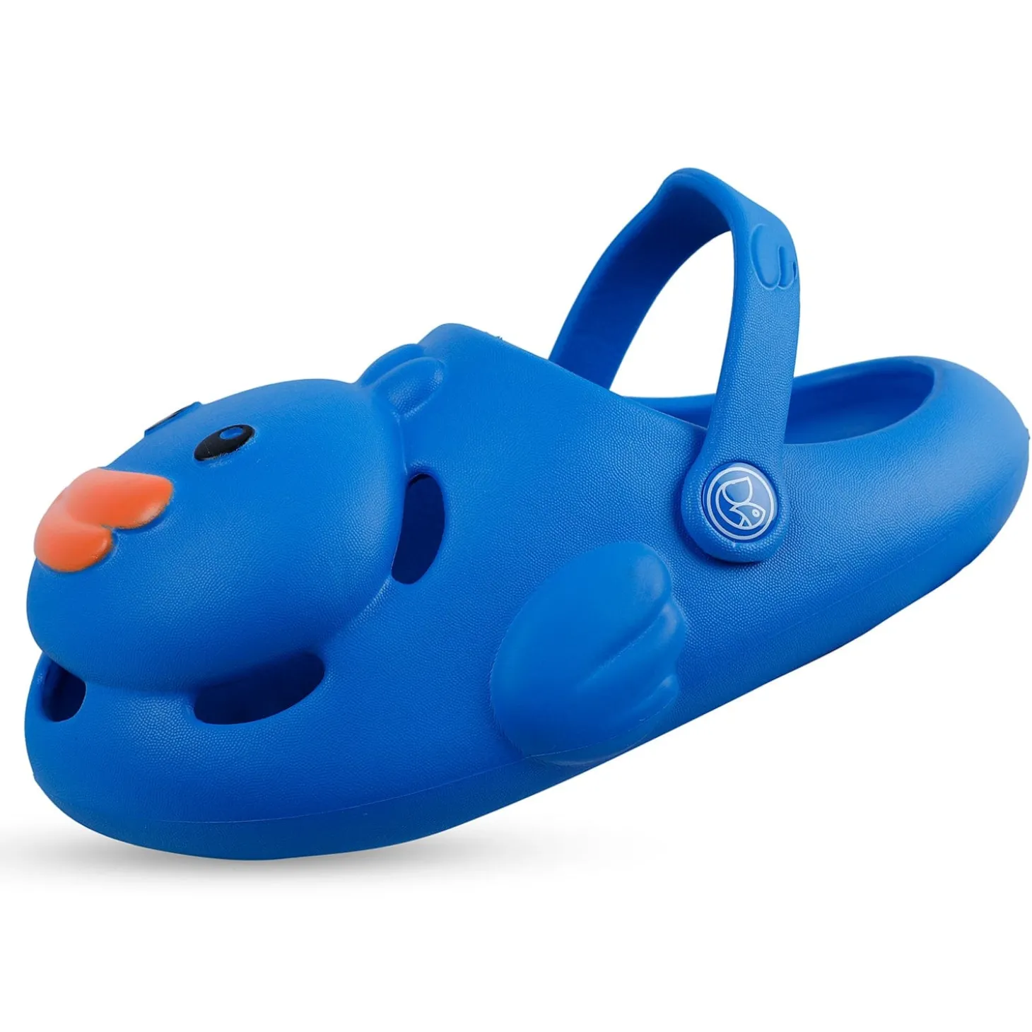 Baby Moo Swimming Duck Waterproof Anti-Skid Sling Back Clogs - Blue