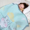 Baby Moo Swinging Bunny All Season Medium Muslin Blanket - Mint Green