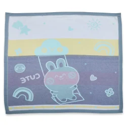 Baby Moo Swinging Bunny All Season Medium Muslin Blanket - Mint Green