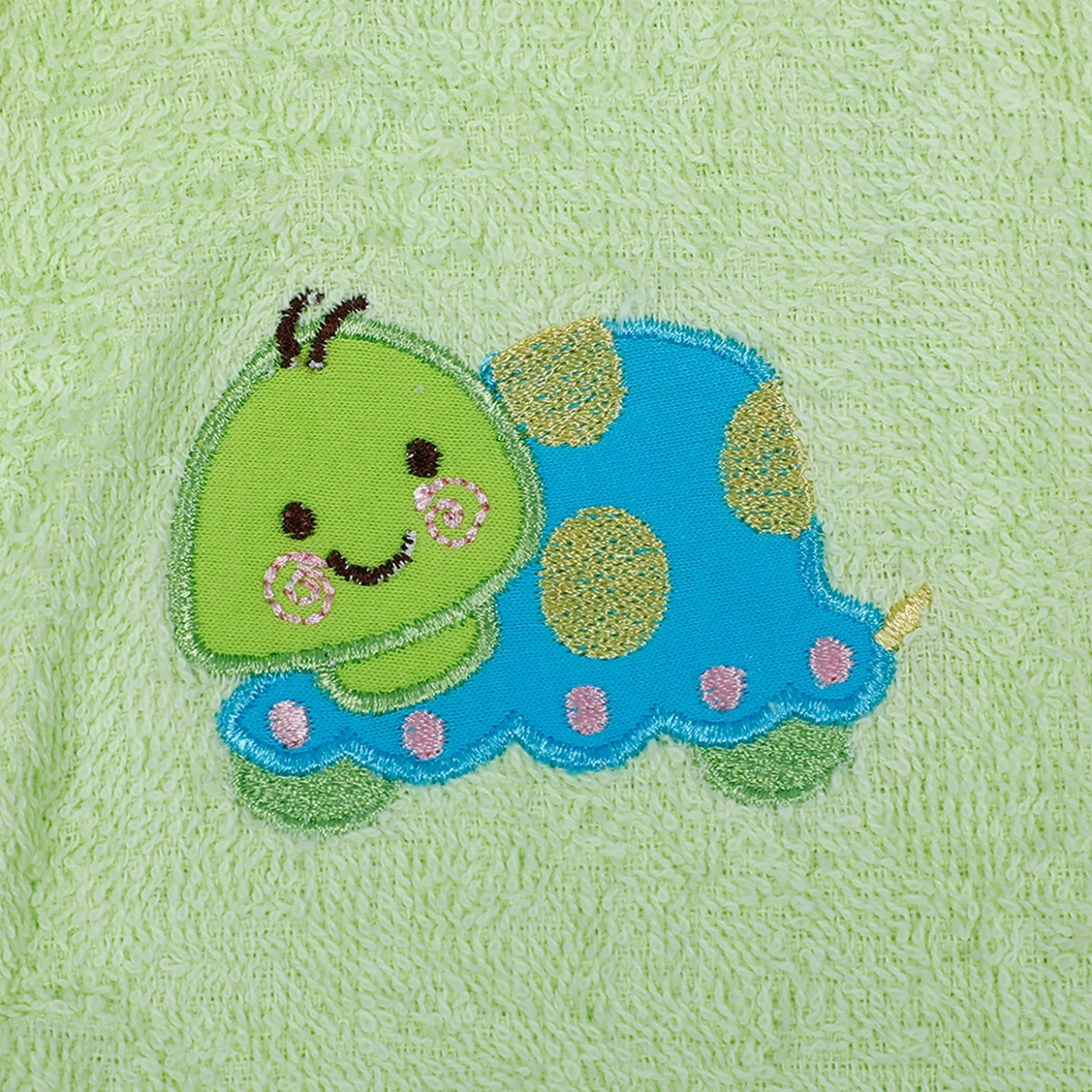 Baby Moo Taklu Turtle Embroidered Half Sleeves Bathrobe - Green