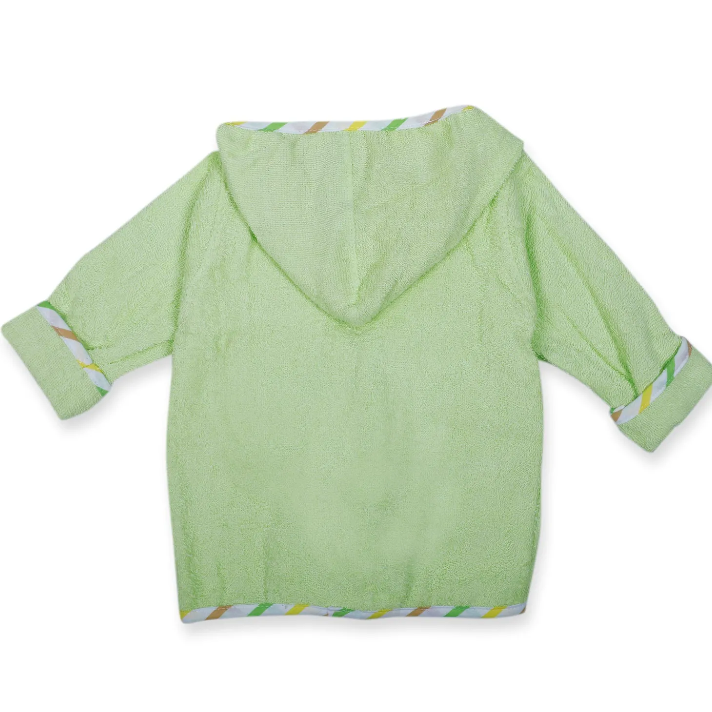 Baby Moo Taklu Turtle Embroidered Half Sleeves Bathrobe - Green