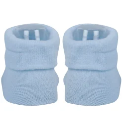 Baby Moo Teddy And Fox 3D Rattle Anti-Skid Socks Booties Pack of 2 - Blue, Rose Gold