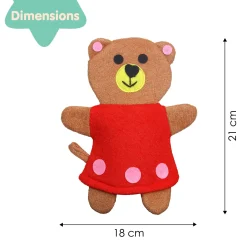 Baby Moo Teddy Bear Bath Time Fun Hand Puppet Loofah Bath Glove - Brown