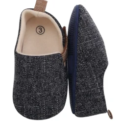 Baby Moo Textured Black Velcro Booties