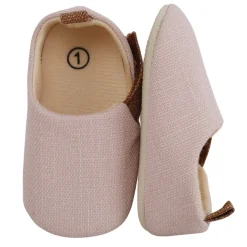 Baby Moo Textured Pink Velcro Booties