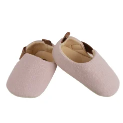 Baby Moo Textured Pink Velcro Booties