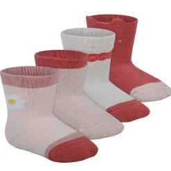Baby Moo Tomato Soft Socks Pack of 4 - Red, Peach