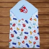 Baby Moo Traffic Jam Car Embroidery Soft Reversible Wrapper - Blue