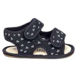 Baby Moo Triangle Comfortable Anti-Skid Velcro Floater Sandals - Black