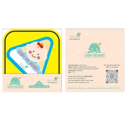 Baby Moo Triangular Baby On Board With Vacuum Suction Cup Clip - Blue