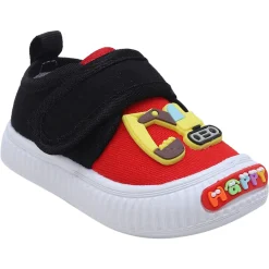 Baby Moo Truck Applique Velcro Strap Anti-Skid Chu Chu Sound Sneakers - Red