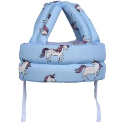 Baby Moo Unicorn Head Protection Adjustable Cushioned Safety Helmet - Blue