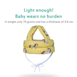 Baby Moo Unicorn Head Protection Adjustable Cushioned Safety Helmet - Yellow