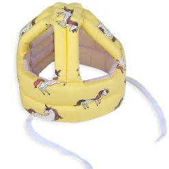 Baby Moo Unicorn Head Protection Adjustable Cushioned Safety Helmet - Yellow