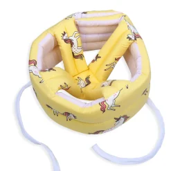 Baby Moo Unicorn Head Protection Adjustable Cushioned Safety Helmet - Yellow